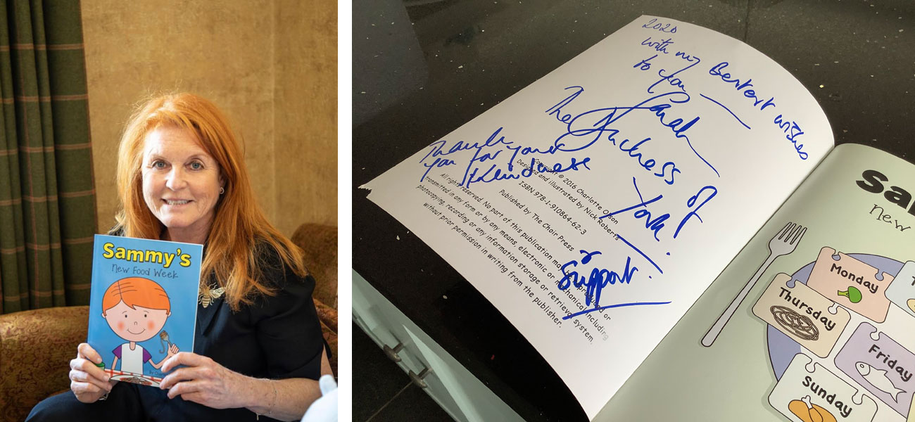 Fergie reads Sammy's New Food Week